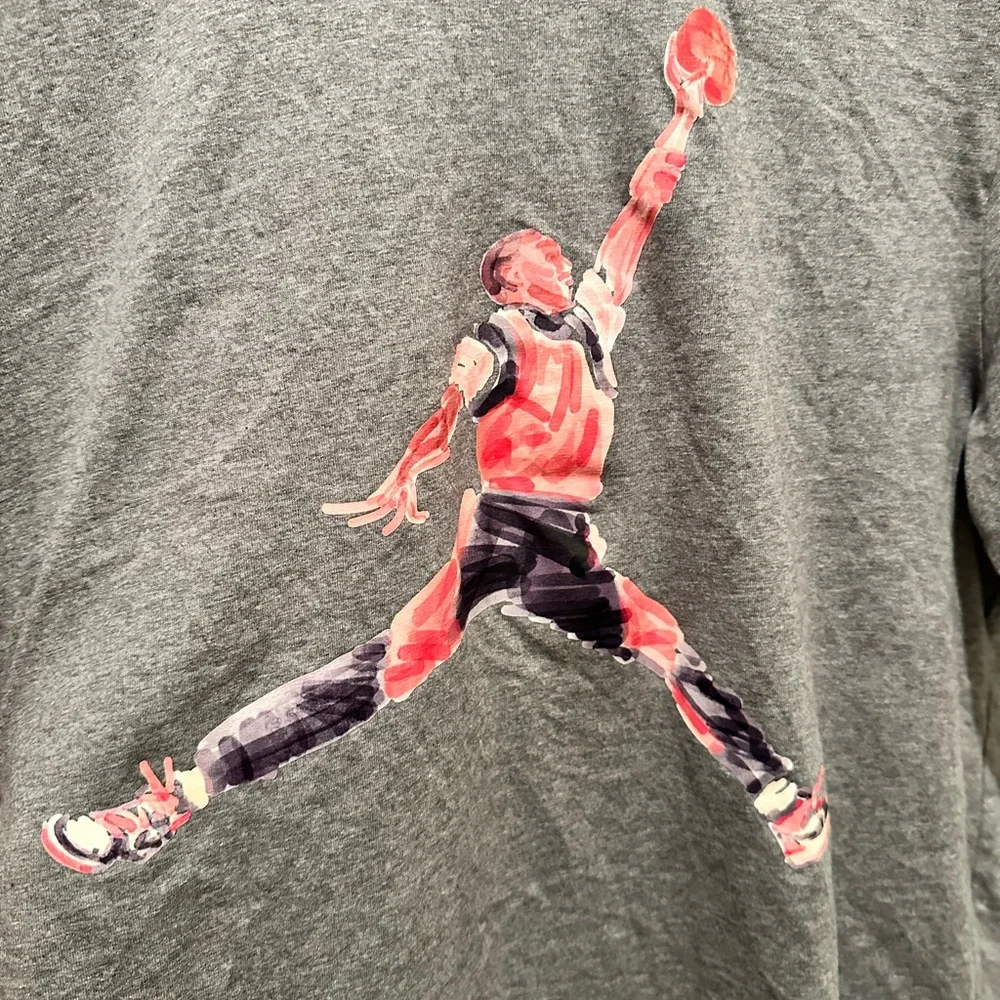 Jordan Brand Watercolor Jumpman Graphic T-Shirt Carbon Heather FN5980-091